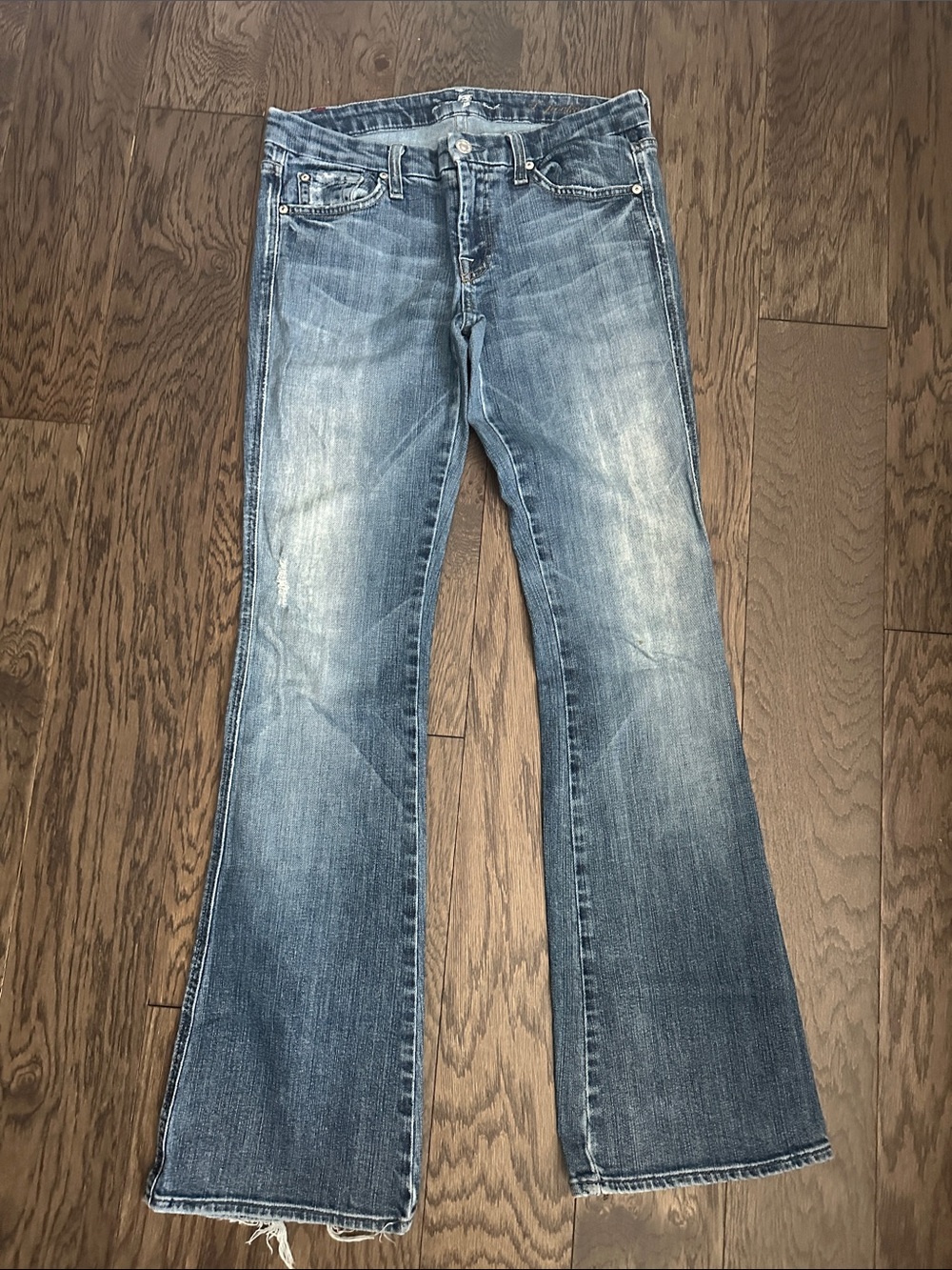 7 For All Mankind Light Blue Flare Jeans